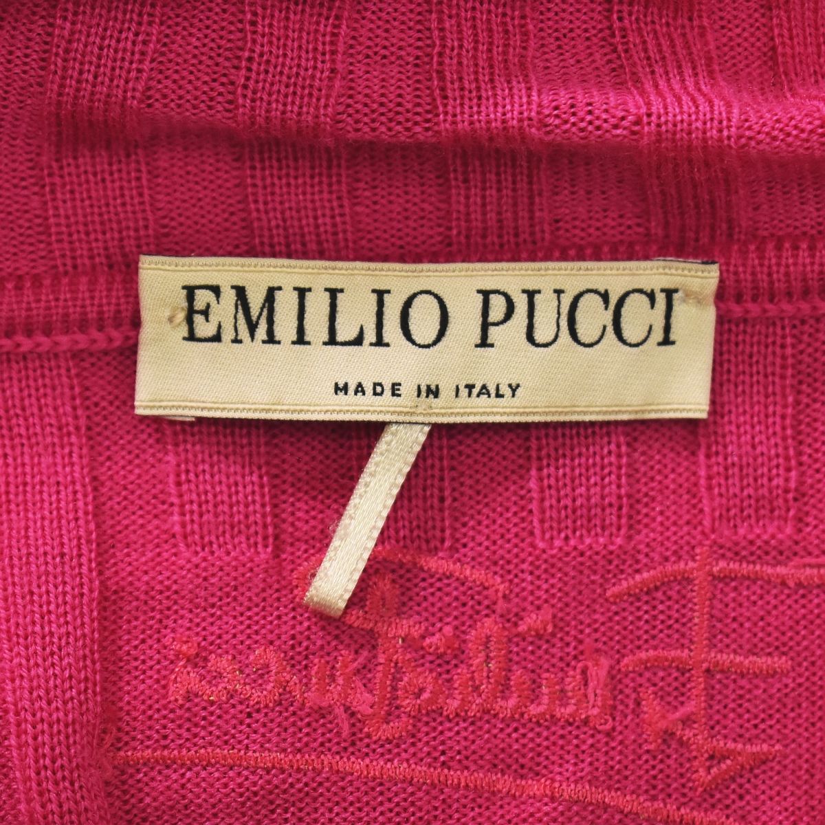 美品】 イタリア製 エミリオプッチ EMILIO PUCCI タートルネック リブニット ウール セーター S ショッキングピンク レディース ♪ -  メルカリ