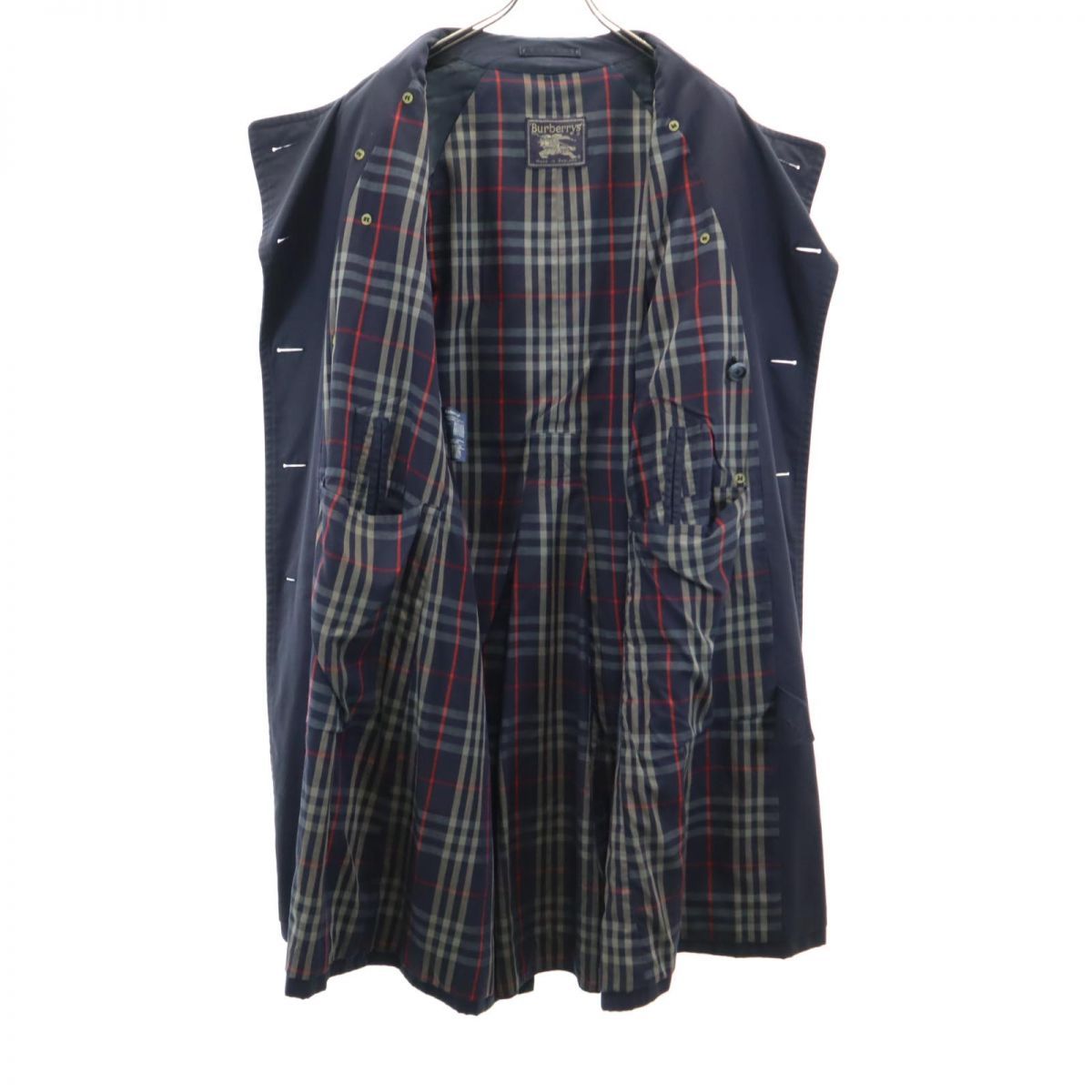 バーバリーズ 90s 80s 英国製 オールド トレンチコート ネイビー系