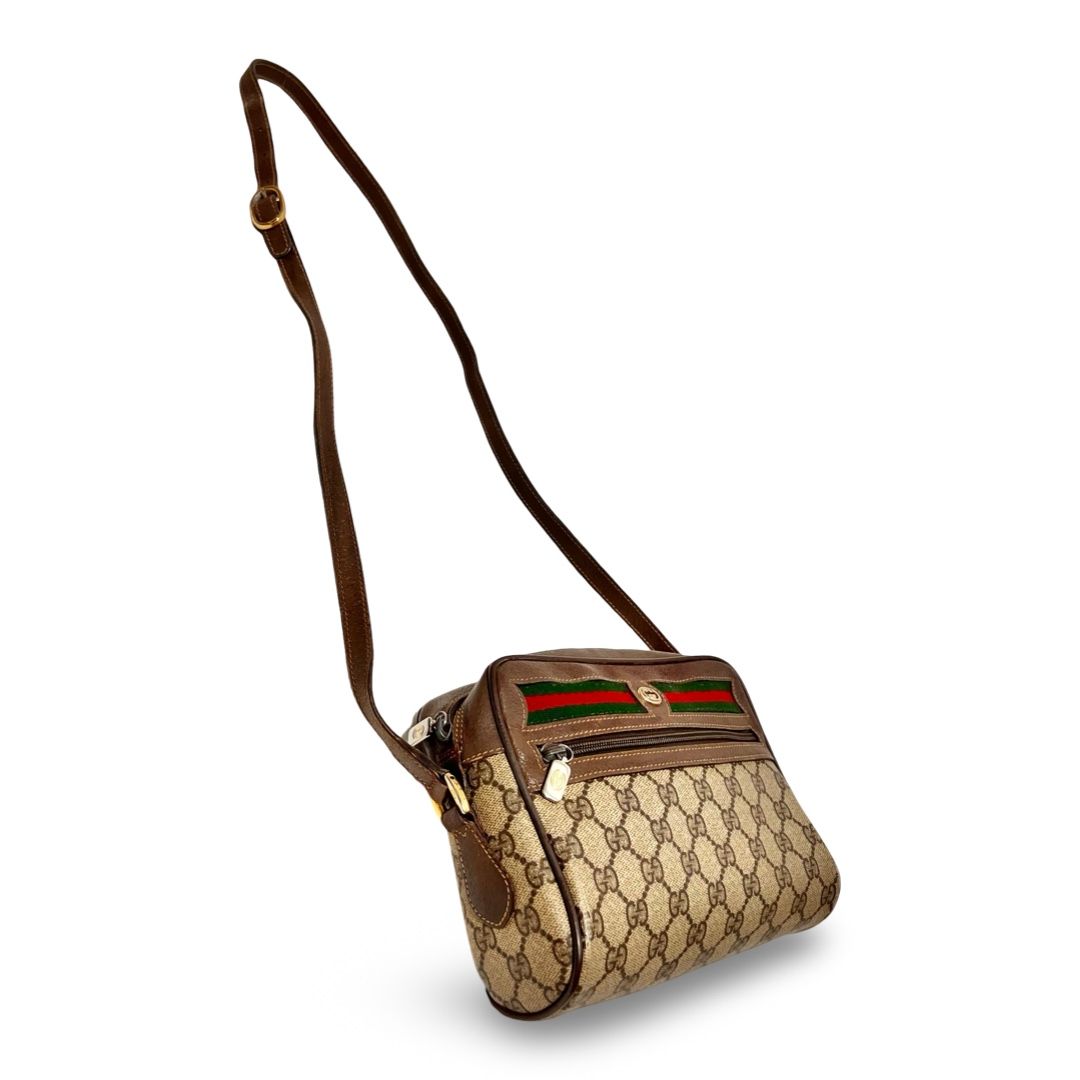 GUCCI Accessory Collection オールドグッチ シェリーライン GG ミニショルダーバッグ ブラウン - メルカリ