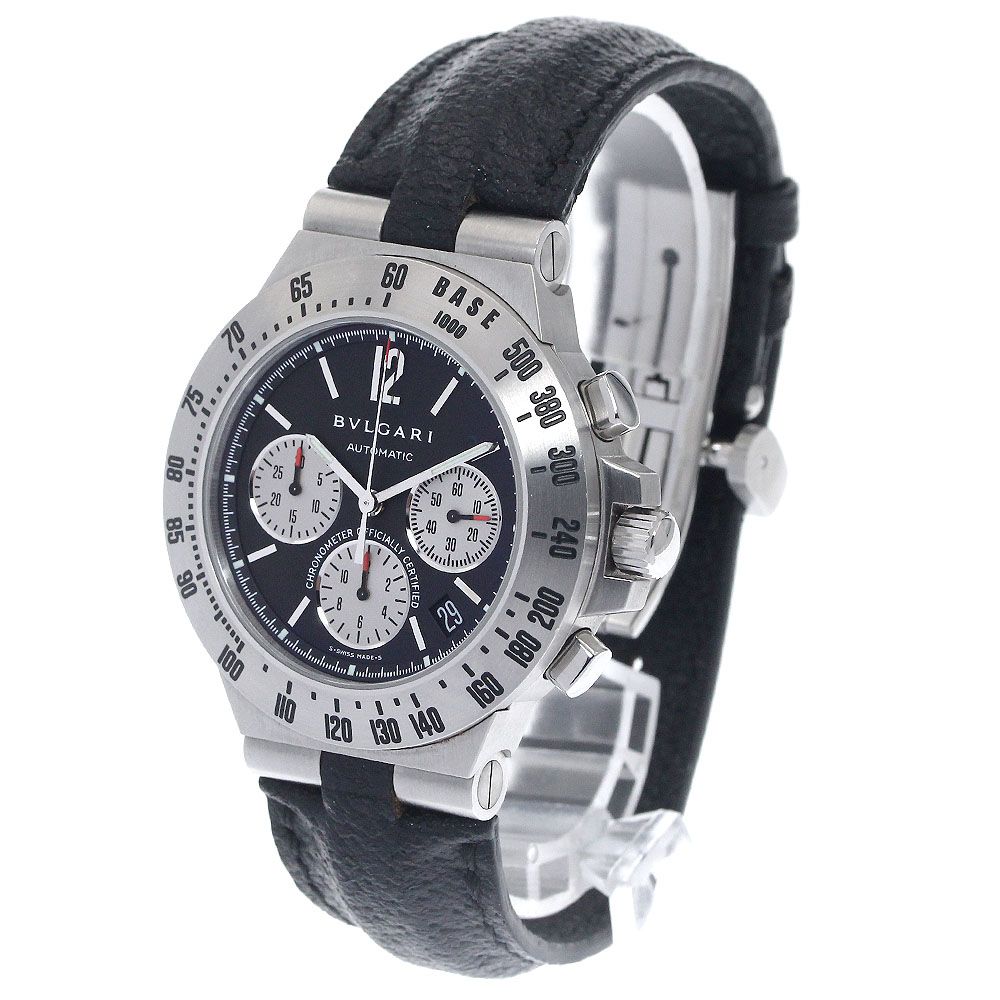 美品。BVLGARI ディアゴノ タキメトリック 自動巻きクロノ 腕時計