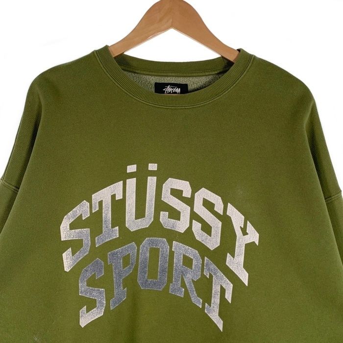 STUSSY Big Crackle Sport Sweatshirt XL Stussy Sport Big Crackle