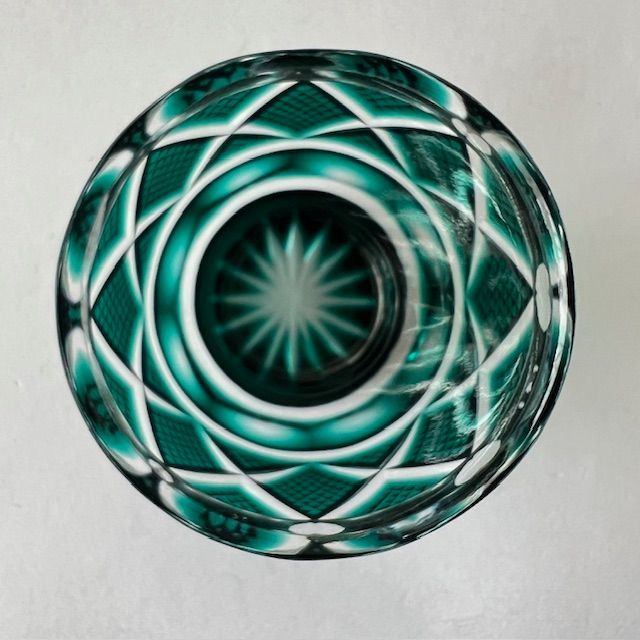 尚古集成館監修 薩摩ガラス工芸作 切子猪口 色被せガラス③ - メルカリ