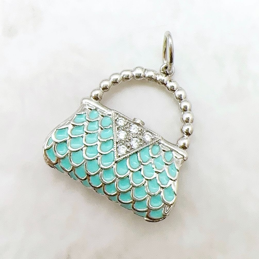 TIFFANY&Co(ティファニー)ペンダントトップ チャーム バッグモチーフ TIFFANY&Co. 美品 Tiffany & Co ティファニー ショッピング