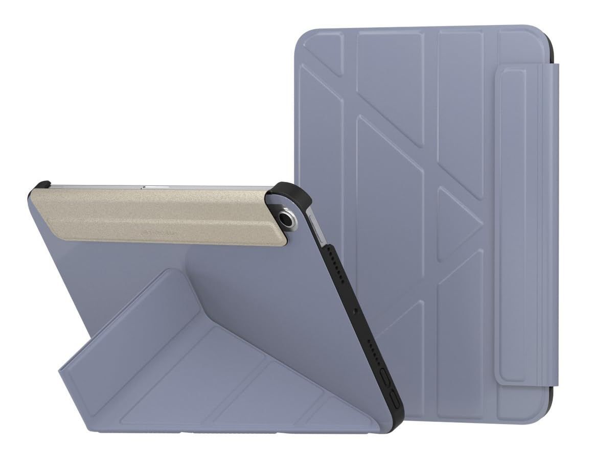 Color アラスカンブルー SwitchEasy iPad mini7 A17 Pro 対応 ケース 衝撃 傷 保護 軽量 薄型 4WAY 手帳型 スタンド 合皮 カバー アップルペンシル 収納 充電 iPad mini 6 iPad mini6 ア