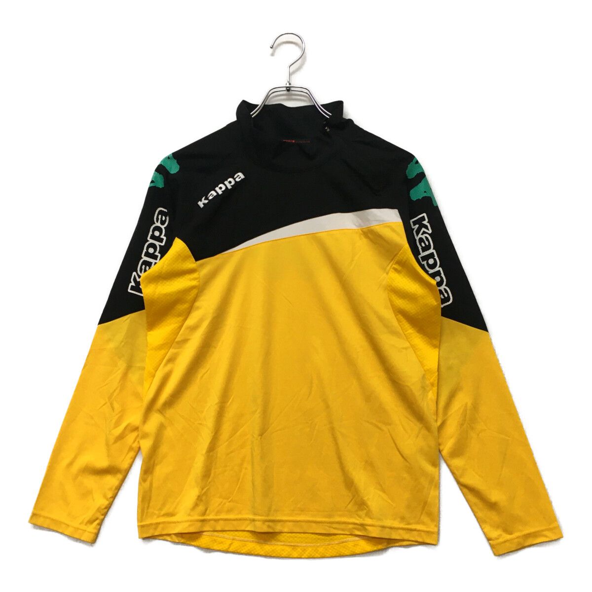 中古 メンズ カッパゴルフ KAPPA GOLF 長袖シャツ S 黄×黒 イエロー ハイネック モックネック