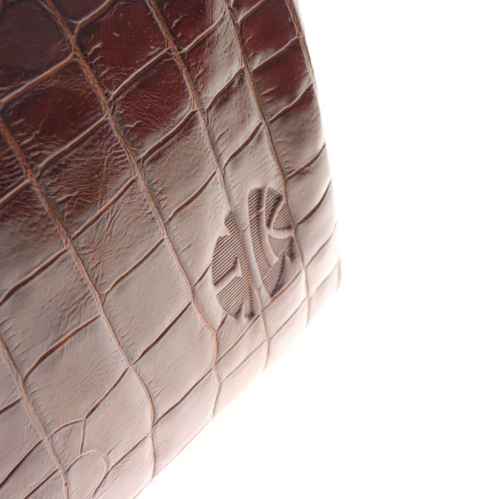□ エンリケロエベナッペ ビジネスバッグ レザーバッグ クロコ型押し