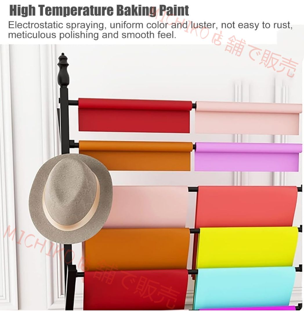 リボン スカーフ ラッピングペーパーラック スタンド ホルダー 業務用 包装紙 リボン収納整理ラック 床置き フラワーショップやギフトショップのための頑丈なディスプレイスタンド MARWIL-DEMENAGEMENTS_CH