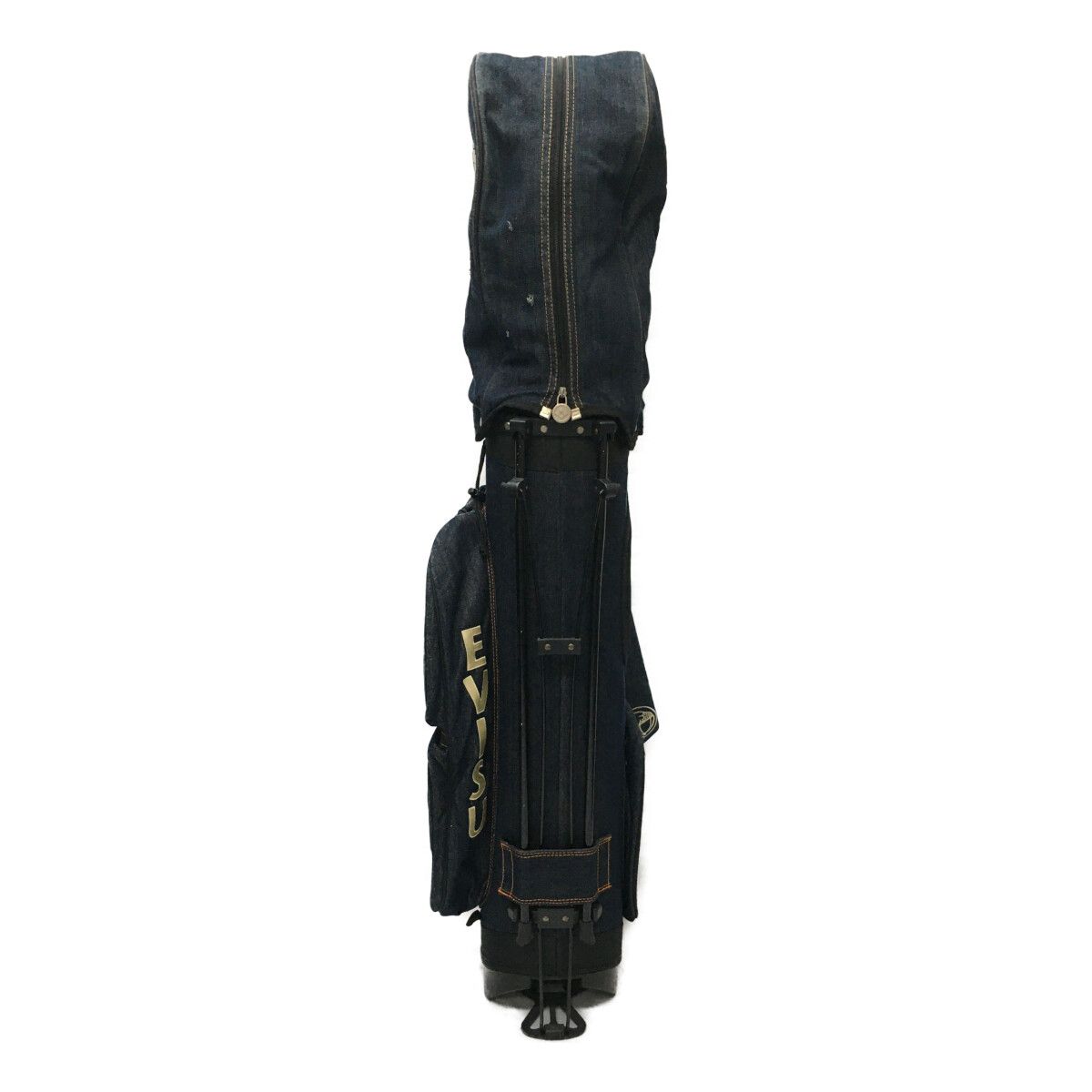中古 エヴィスゴルフ EVISU キャディバッグ 紺 ネイビー 中古 エヴィスゴルフ EVISU キャディバッグ 紺 ネイビー