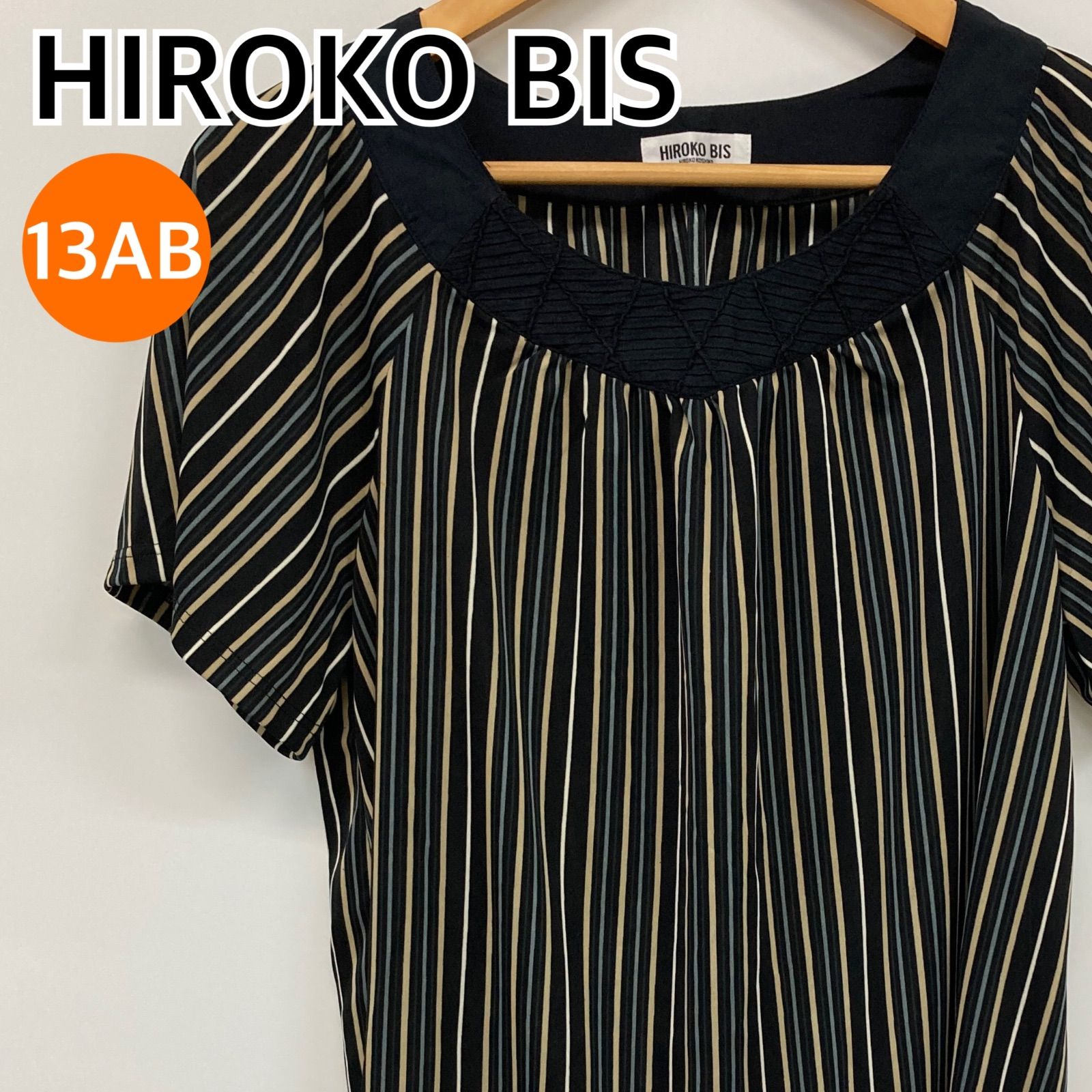 HIROKO BIS ヒロコビス トップス 半袖 シャツ カットソー ブラック レディース 13ABサイズ CT2204