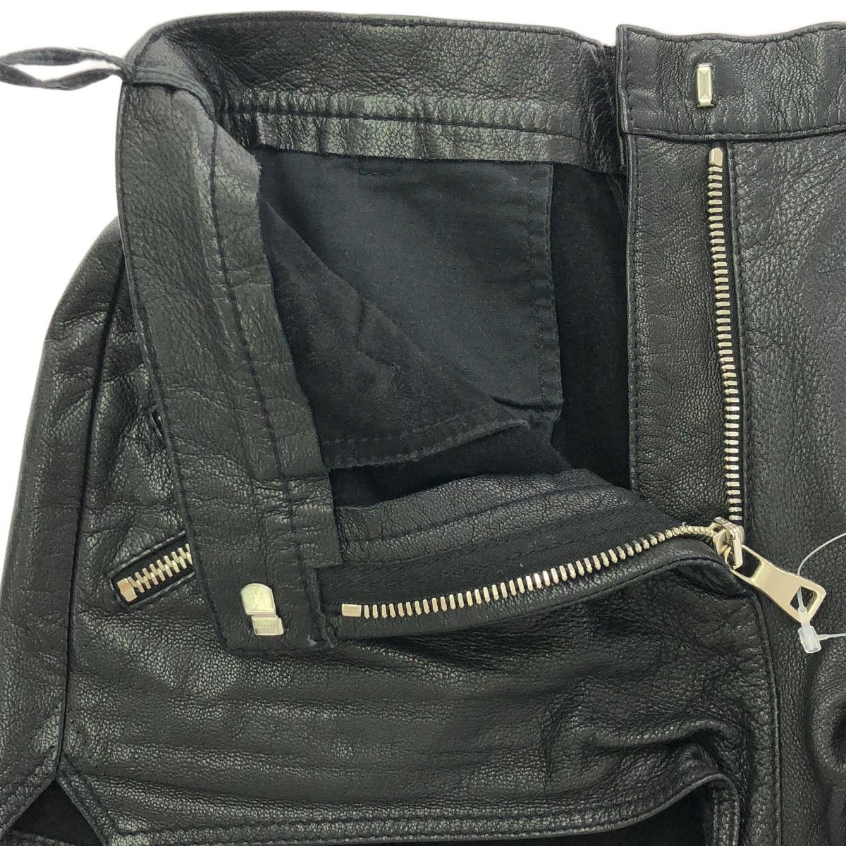 BALMAIN バルマン ラムレザーバイカーショートパンツ ブラック 36  