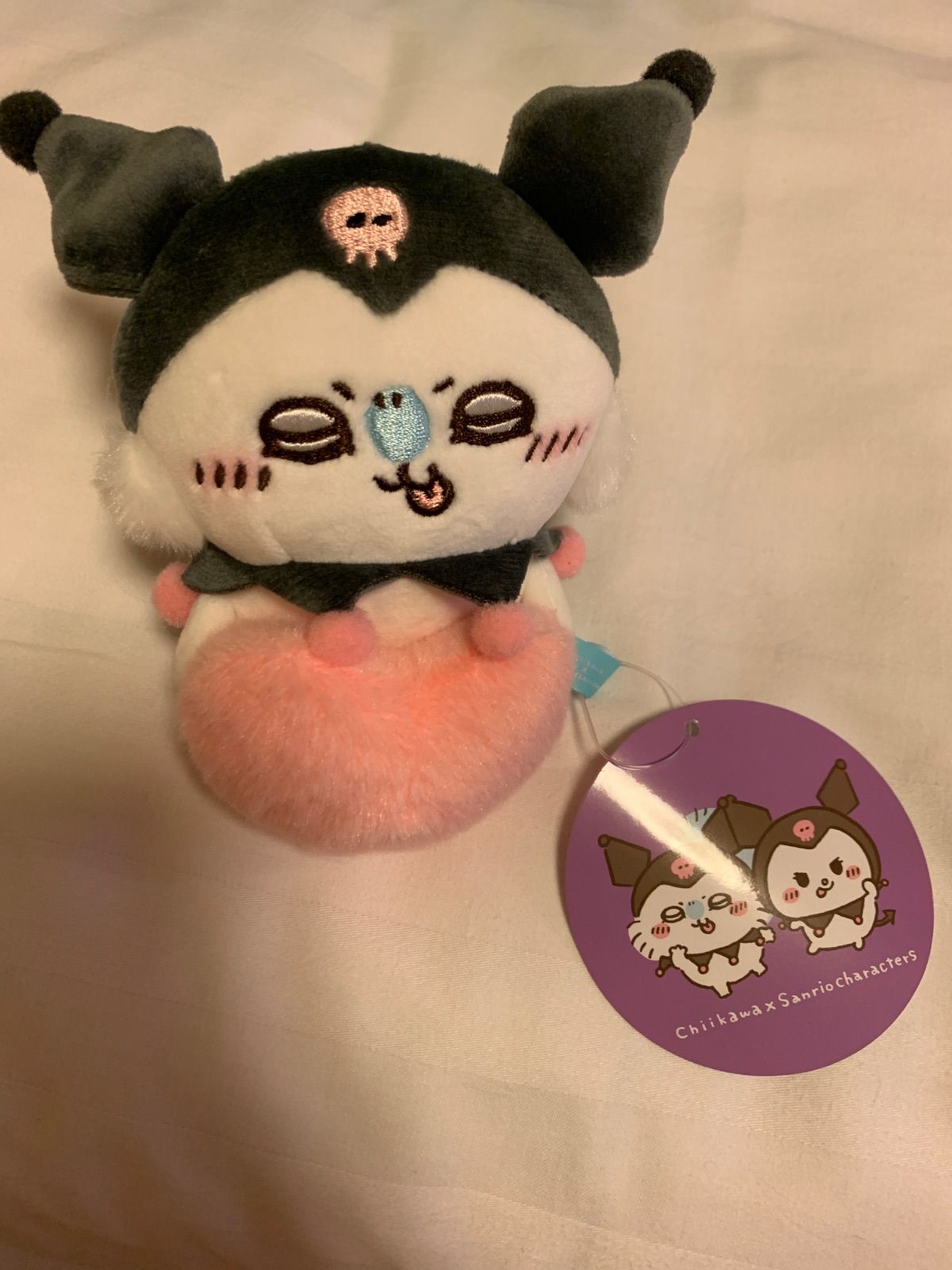 ぬいぐるみ モモンガクロミ デスクトップから見守るひっかけぬいぐるみ ちいかわ×サンリオキャラクターズ