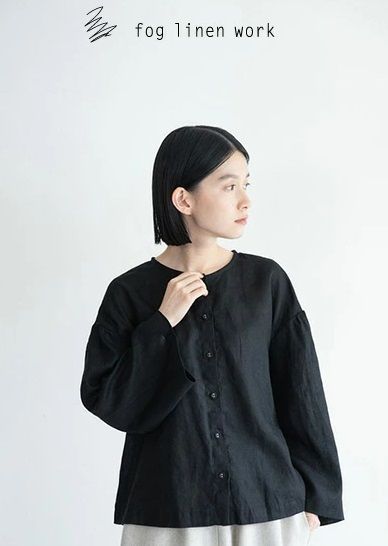 fog linen work フォグリネンワーク ANNI TOP BLAC アンニ トップ ブラック LWA601-17