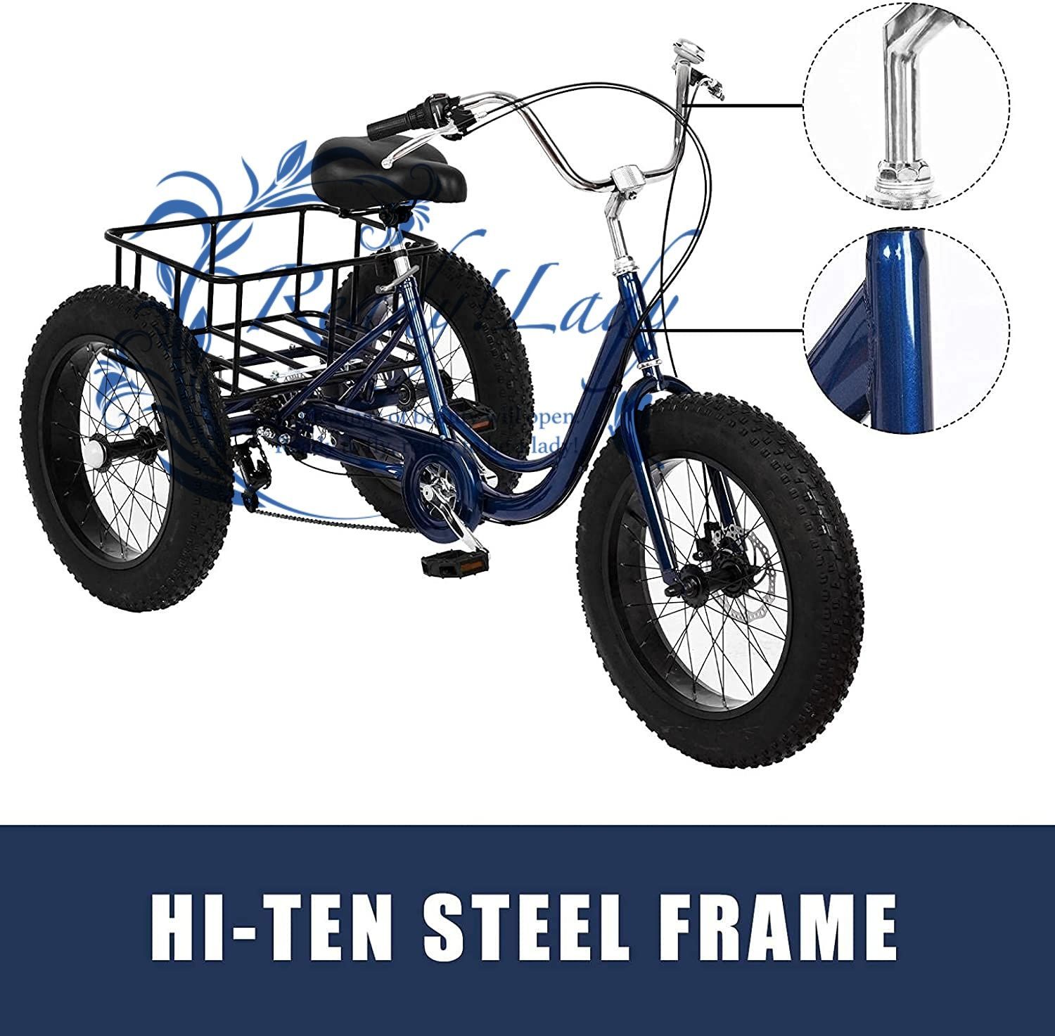 3つの車輪クルーズトライク 1|7スピードの3輪ショッピングのための3輪