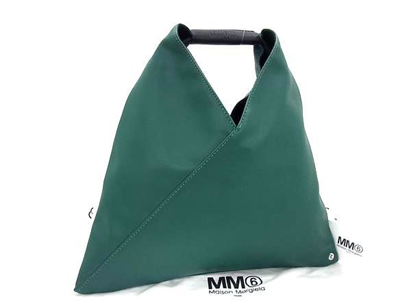 MM6 Maison エムエムシックス メゾン マルジェラ レザー ワンハンドル ハンドバッグ グリーン系 BN2165