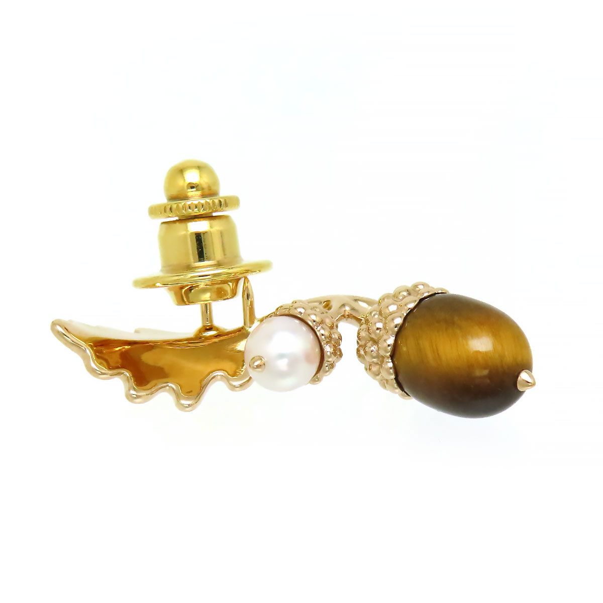 ミキモト どんぐり ピンブローチ K18 (K18PG) ユニセックス MIKIMOTO  