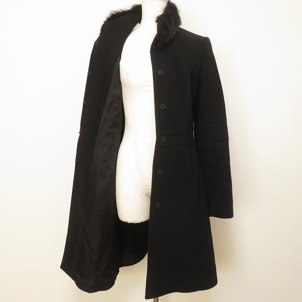 wnc ブルーガール ブルマリン BLUGIRL BLUMARINE コート 40 黒 ファー