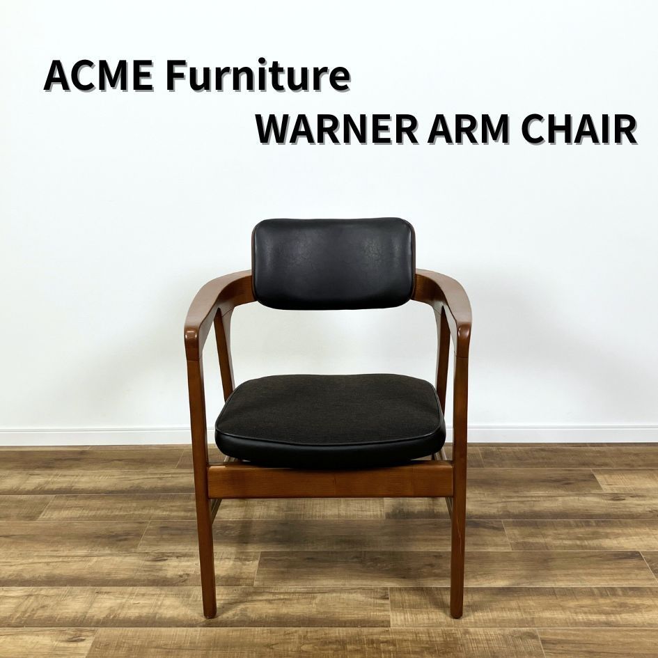 ACME Furniture WARNER ARM CHAIR BLACK アクメファニチャー ワーナー ダイニングチェア ブラック - メルカリ