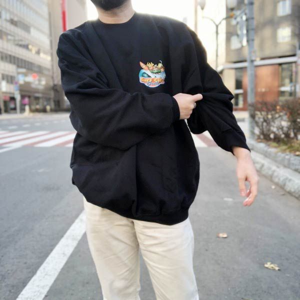 HUF DROP OUT STRIPE CREW ベージュM 最安値‼️ ハフ tシャツ 新作