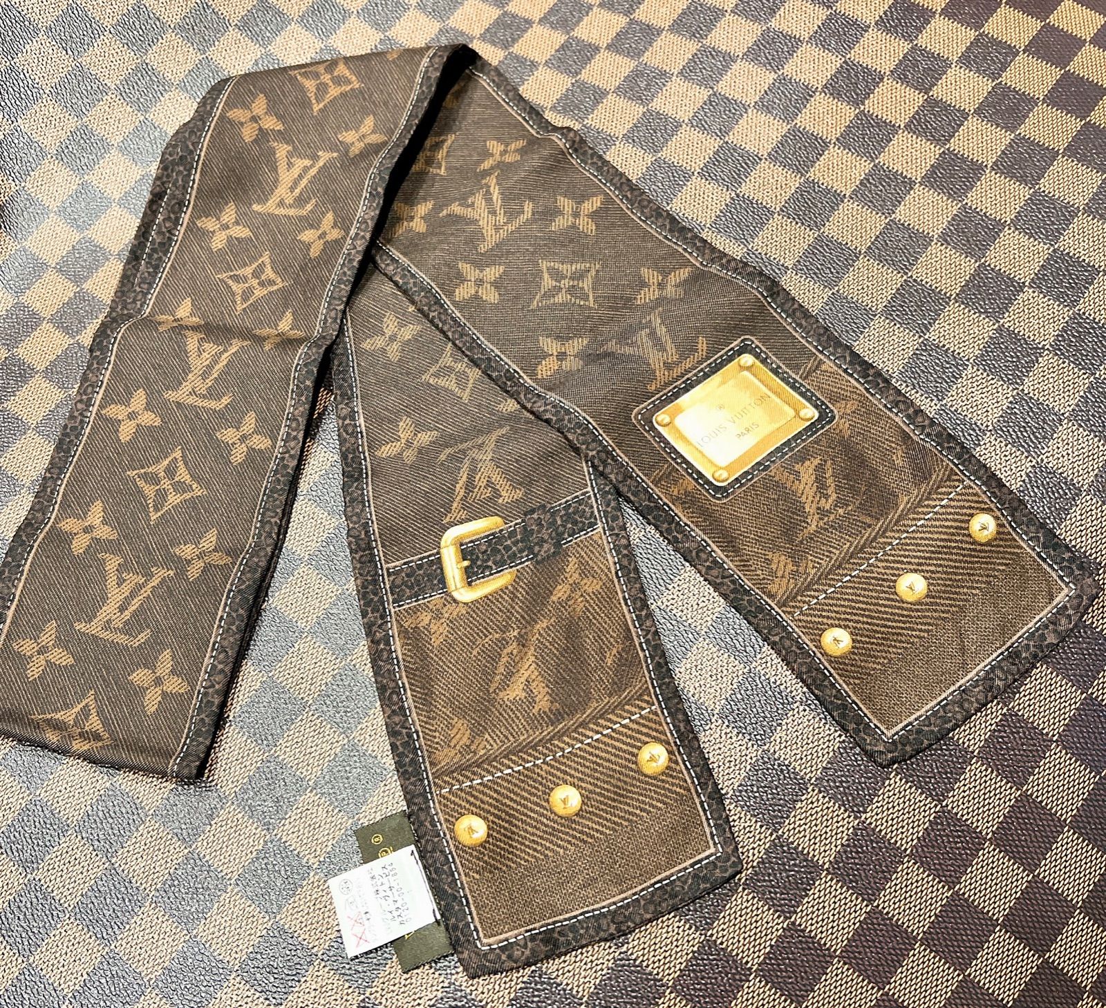 【LOUIS VUITTON】ルイ・ヴィトン　バンドニューデニム　スカーフ