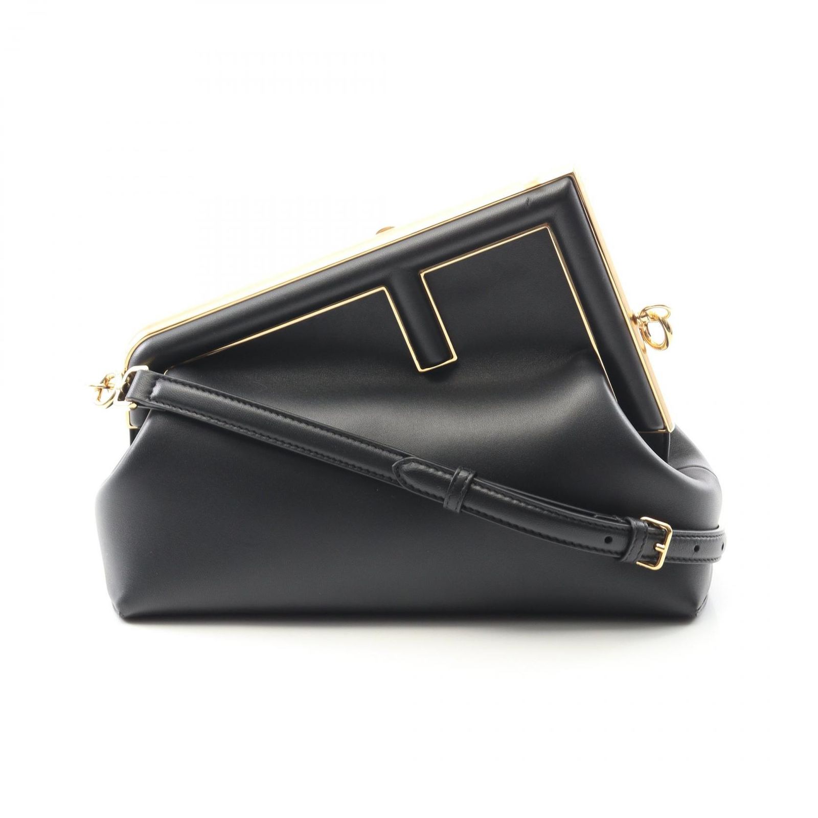 美品フェンディFENDIデミジュール正規品レザーショルダーバッグ黒ハンドバッグ フェンディ FENDI バッグ ショルダーバッグ レディース カモン