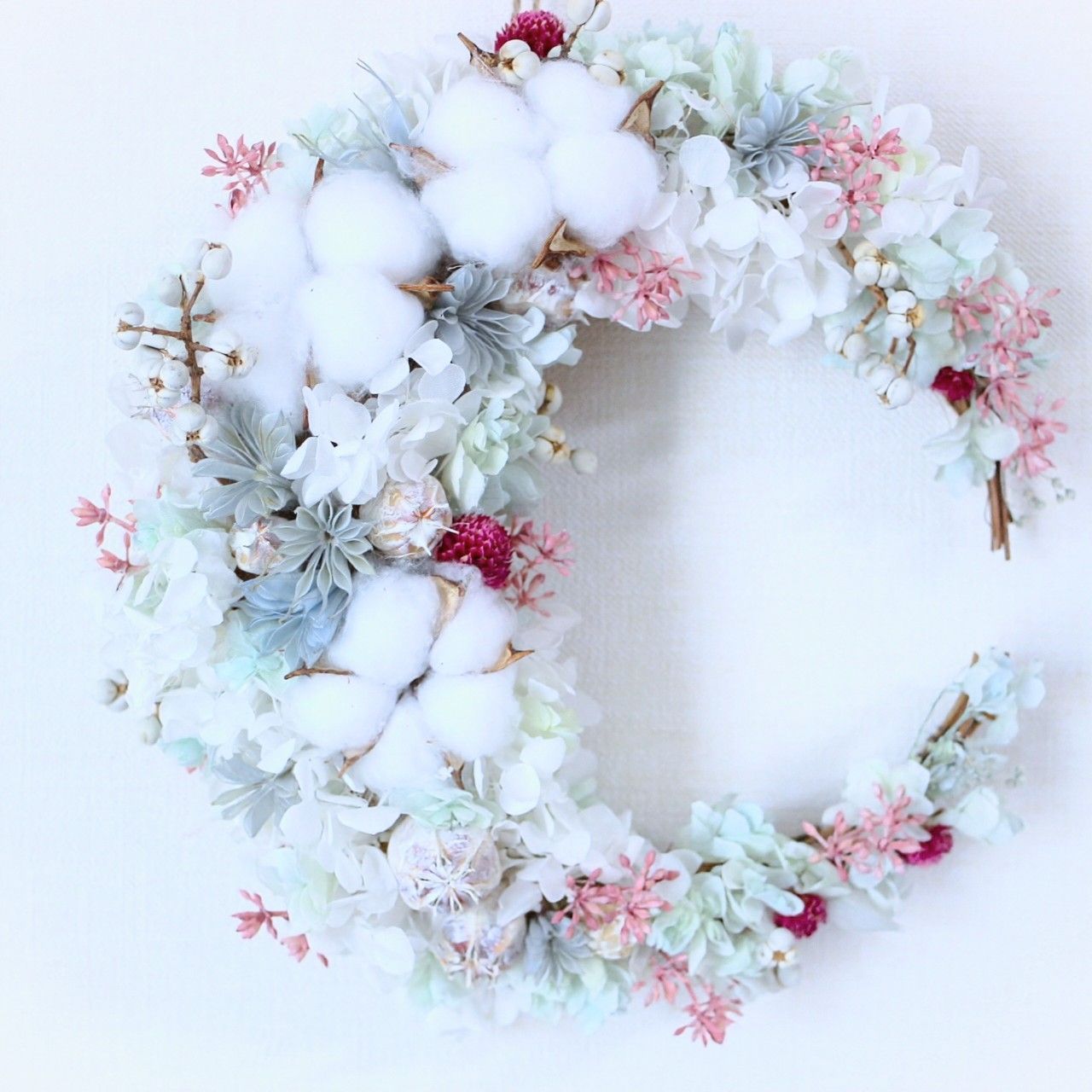 007❉リースアート❉ 朝陽と雪
