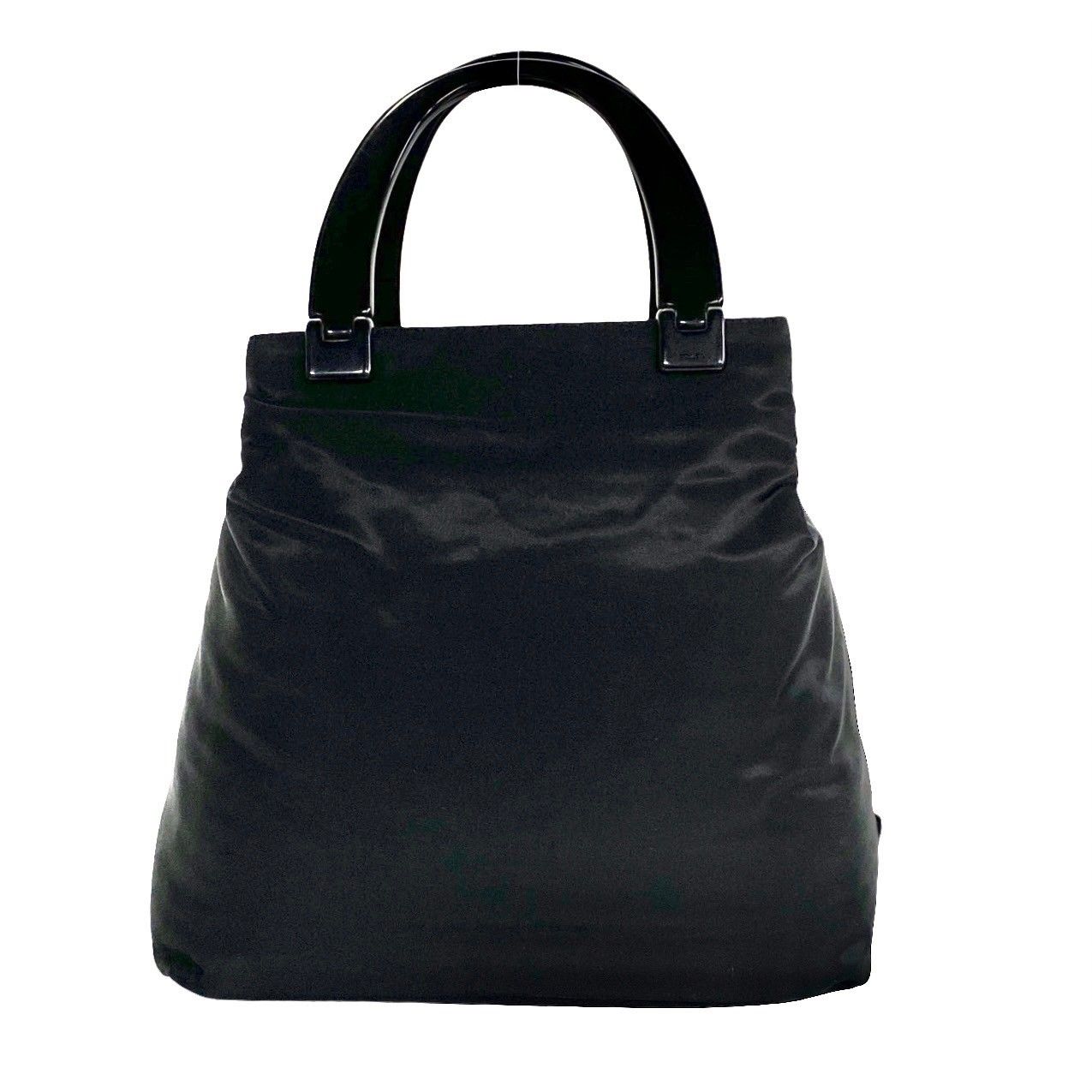 極 美品 希少品 保存袋付き PRADA プラダ 三角ロゴ 金具 ナイロン 