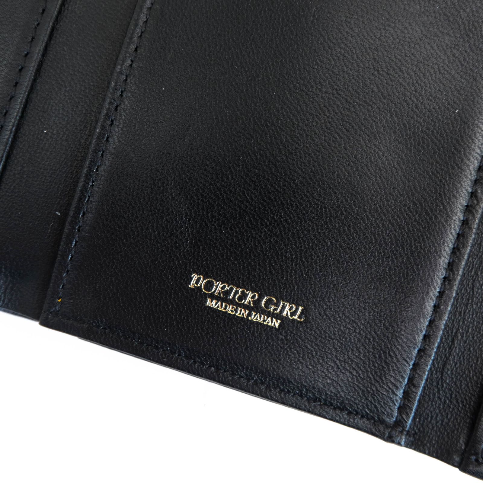 【美品】ポーター　Porter コンパクト本革財布　ブラック　レザー PORTER - ポーター 吉田カバン／PORTER 財布 ウォレット メンズ