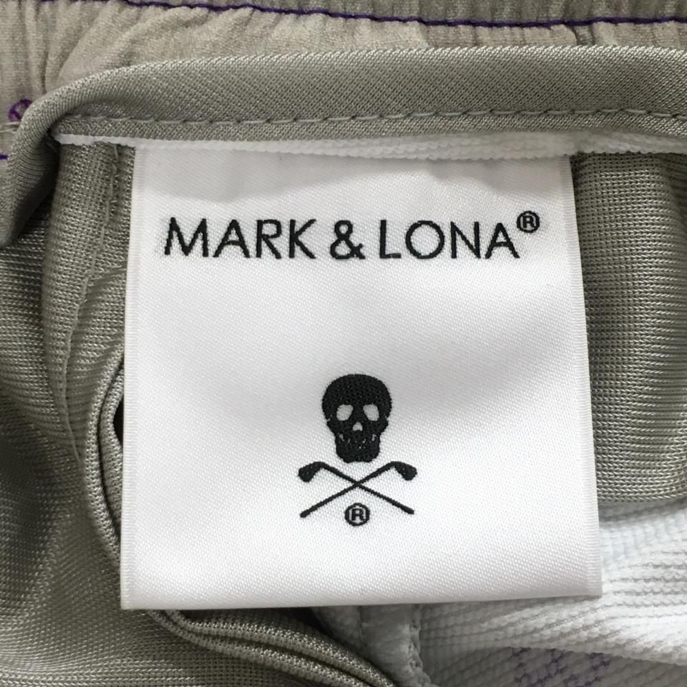 超美品】マークアンドロナ ハーフパンツ オレンジ スカル サイドロゴ