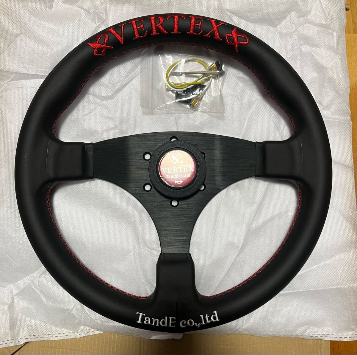 ステアリング レザー ヴェルテックス VERTEX t&e フラット
