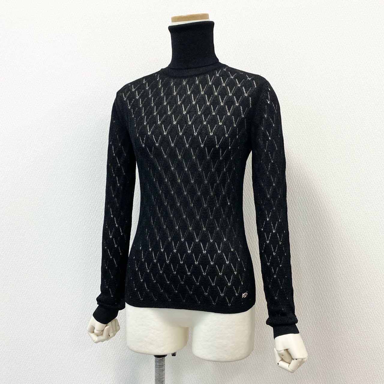 7f11 【美品】CHANEL シャネル 2023AW タートルネック ラメ入り