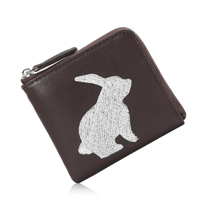 エッセンスオブポイズン ミニ財布 L字ファスナー コンパクト 財布 レディース KOKO ni IRUYOシリーズ KQV-3215 RABBIT ダークブラウン 0