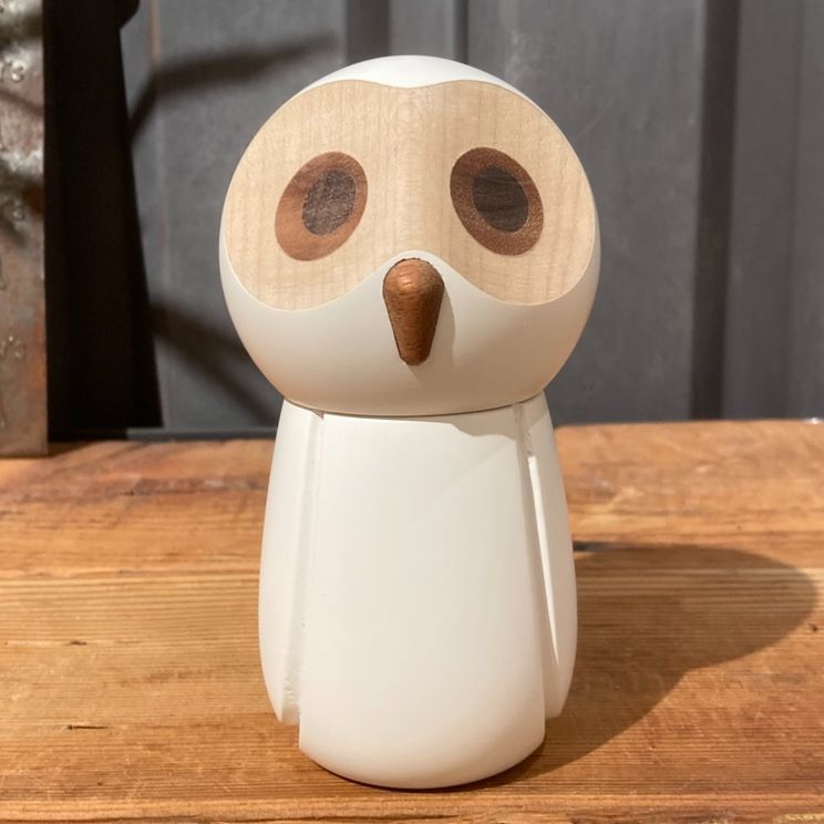 99-0172 北欧 スプリングコペンハーゲン フクロウ オウル ソルト ペッパー ミル 木製 白 The Snow Owl キッチン 雑貨 Spring Copenhagen デンマーク