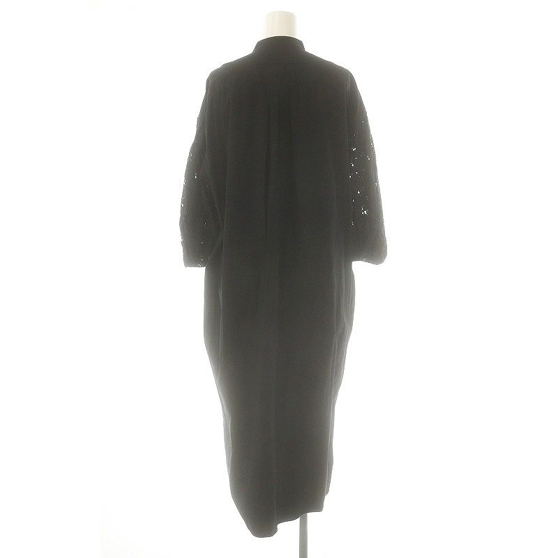 ティッカ TICCA コットンレースパフスリーブスタンドネックワンピース