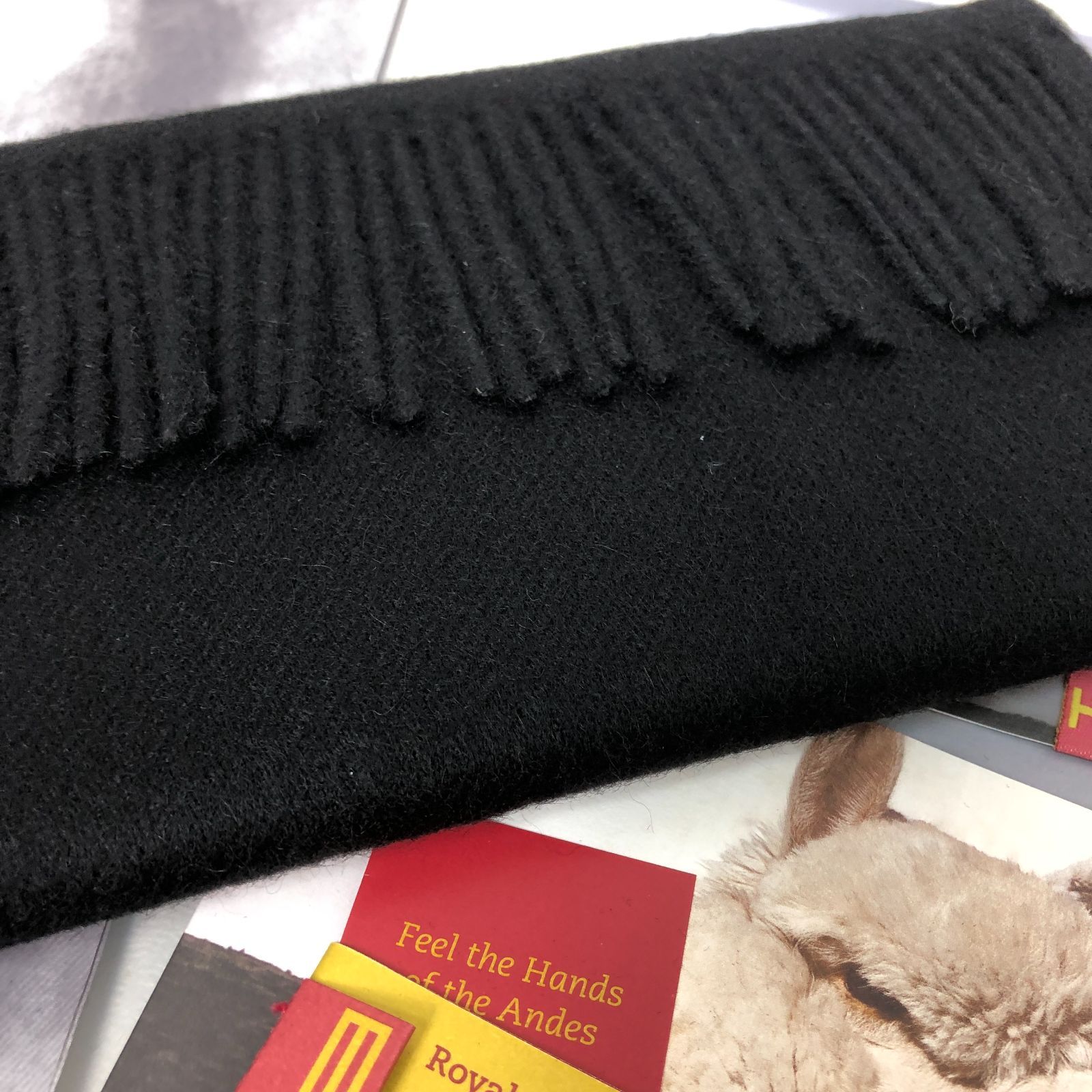 新品】KUNA クーナ マフラー ロイヤルアルパカ100% ブラック