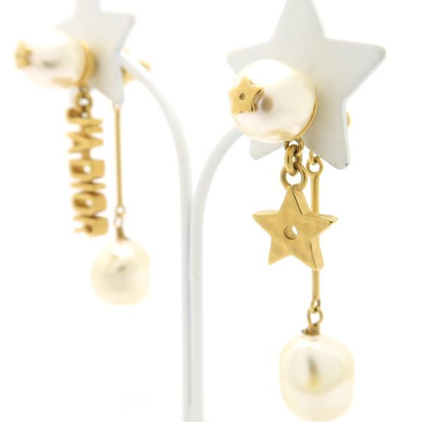 Dior　ディオール　ピアス　フェイクパール　スター Christian Dior◇トライバル スター×フェイクパールピアス