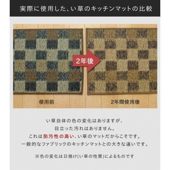 国産い草キッチンマット おさかな