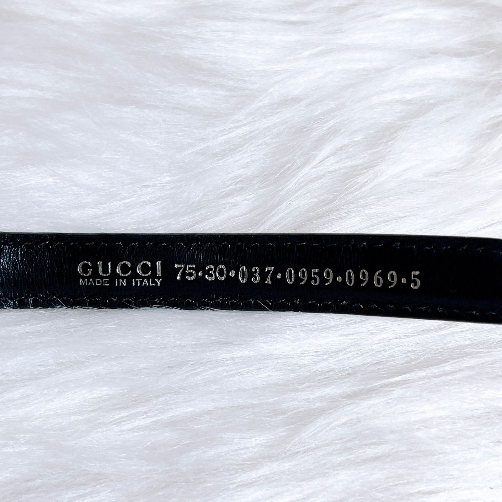 着画あり　GUCCI グッチ　細ベルト　シンプル　シルバー　プレート GUCCI - グッチ GUCCI BELTの通販 by KOMEHYO ONLINE ラクマ店