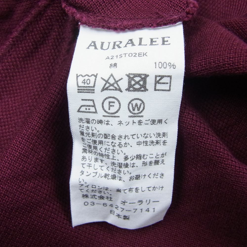 AURALEE オーラリー 21SS A21ST02EK SUPER FINE COTTON SALT SHRINK