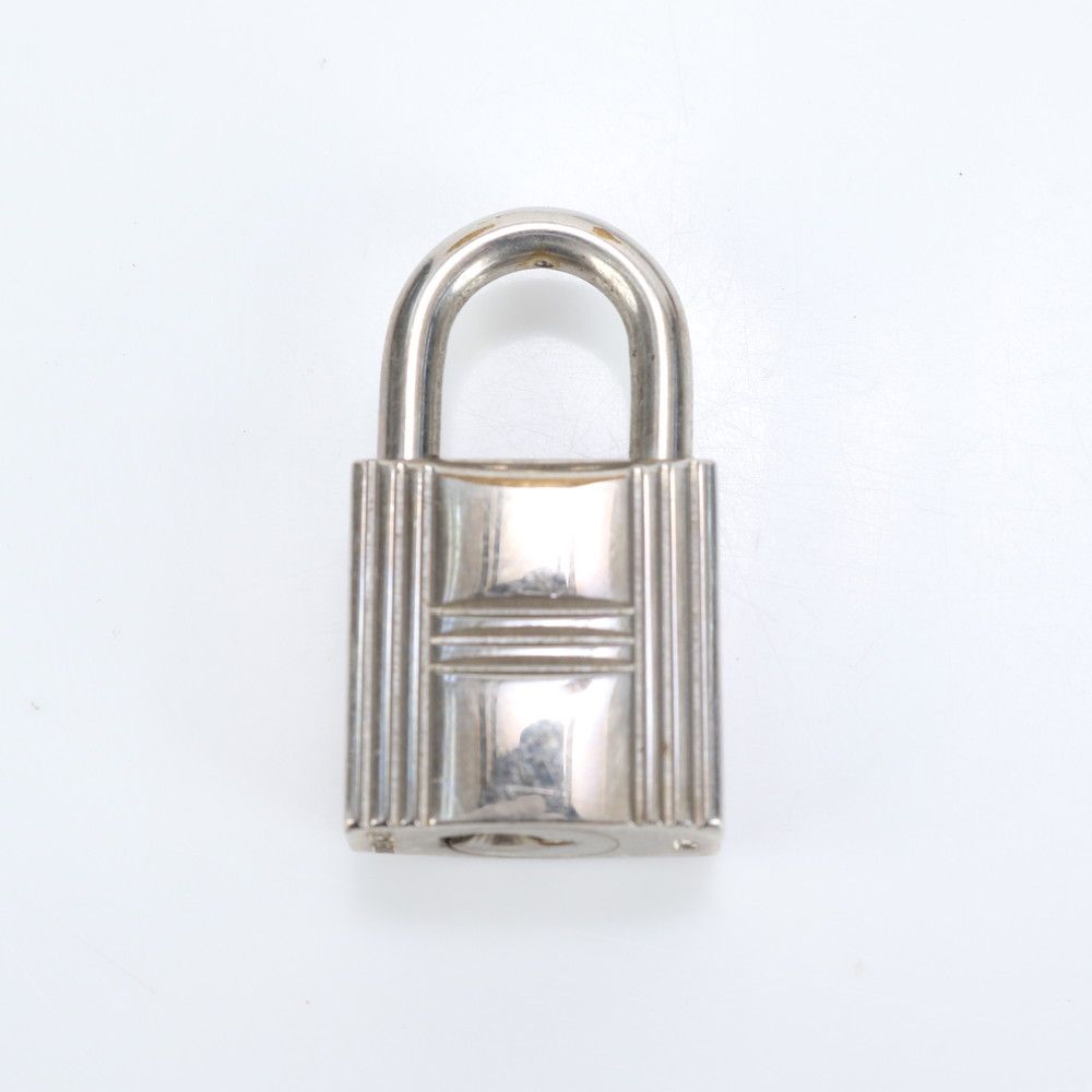 HERMES 美品 南京錠 カデナ エルメス シルバー チャーム パドロック 美