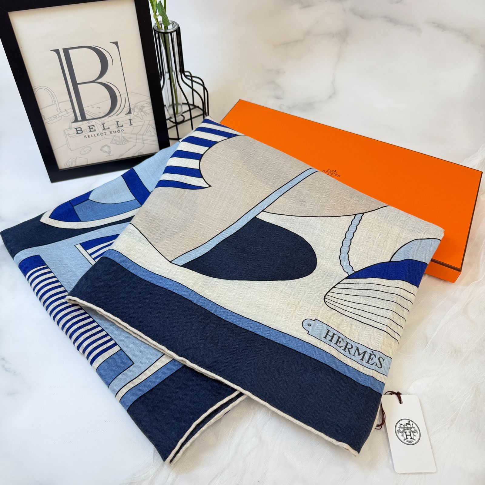 鑑定済み 【 新品未使用 】2025春夏新作 エルメス 《 タラサ 》青