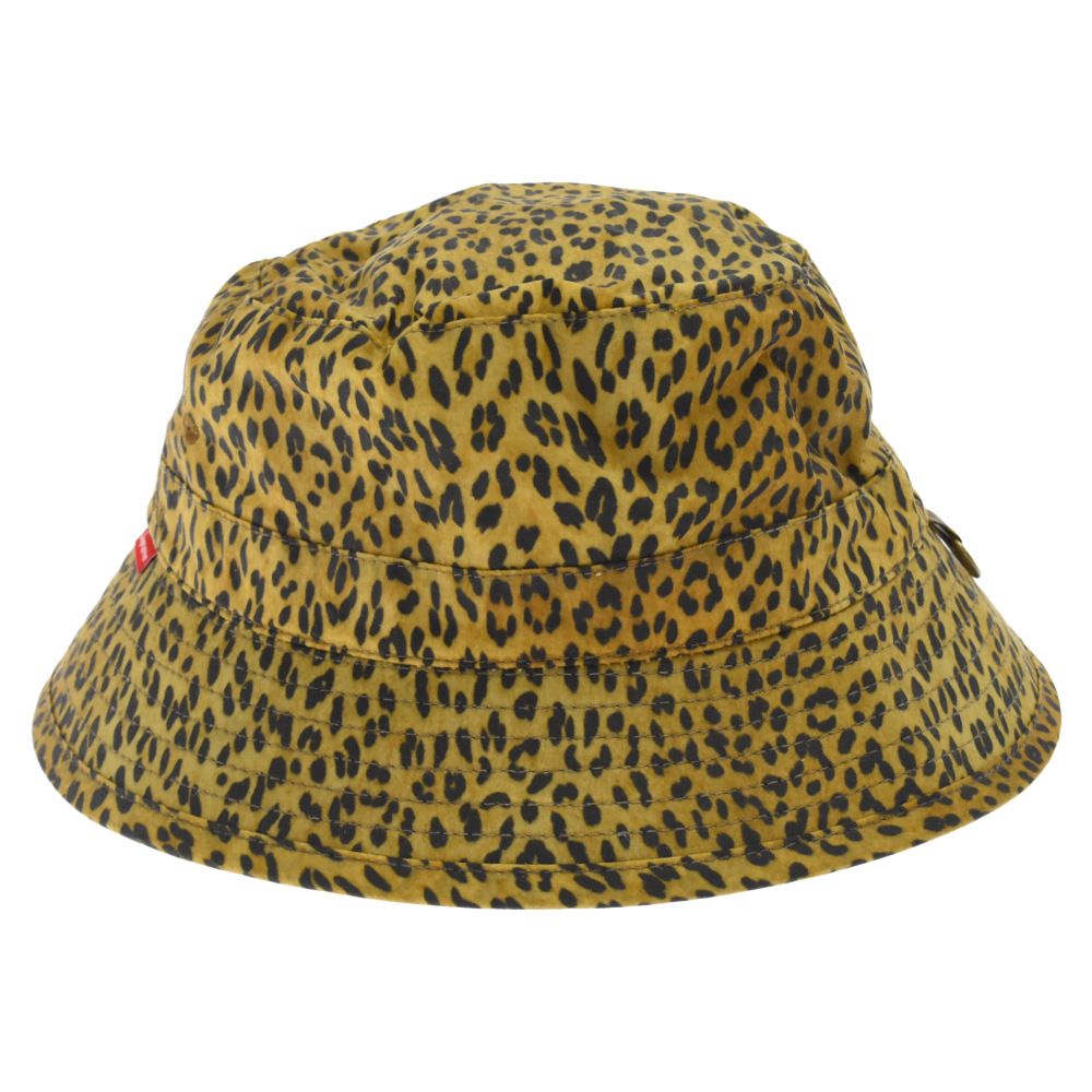 SUPREME シュプリーム 20SS×Barbour Waxed Cotton Crusher Hat×バブアー ワックスコットン レオパード クラッシャーハット バケットハット 帽子 イエロー