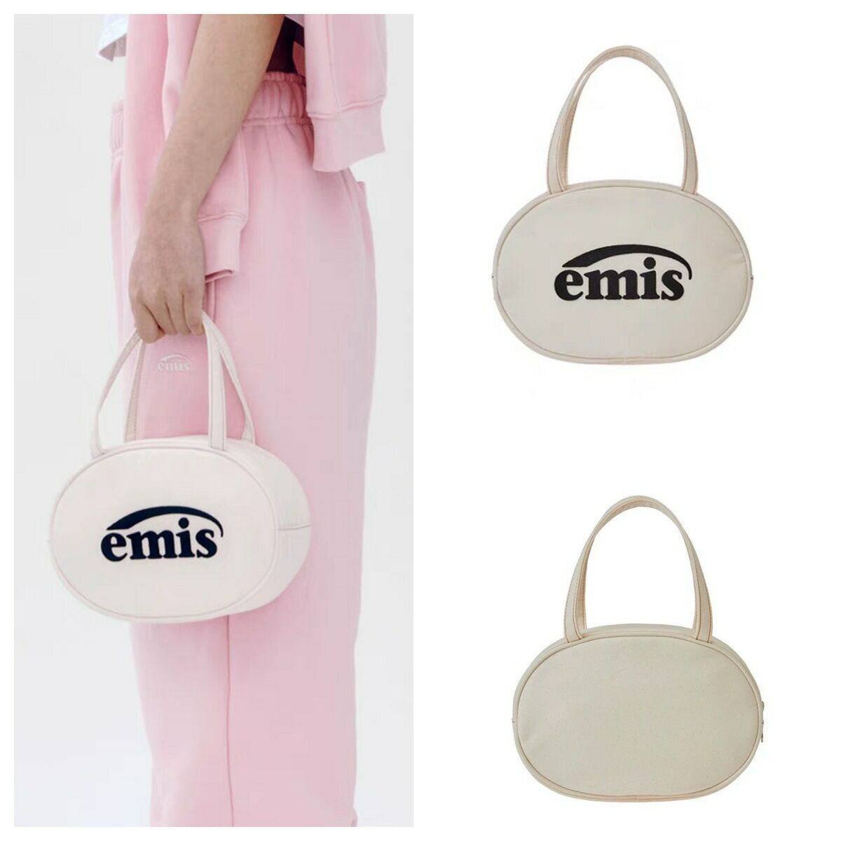 emis ボストンバッグ ピンク しょっぱく