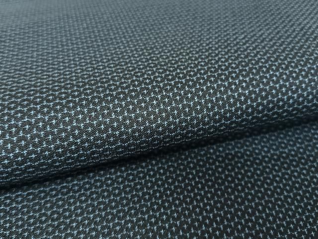 平和屋着物○男性 紬 アンサンブル 亀甲絣 正絹 逸品 未使用