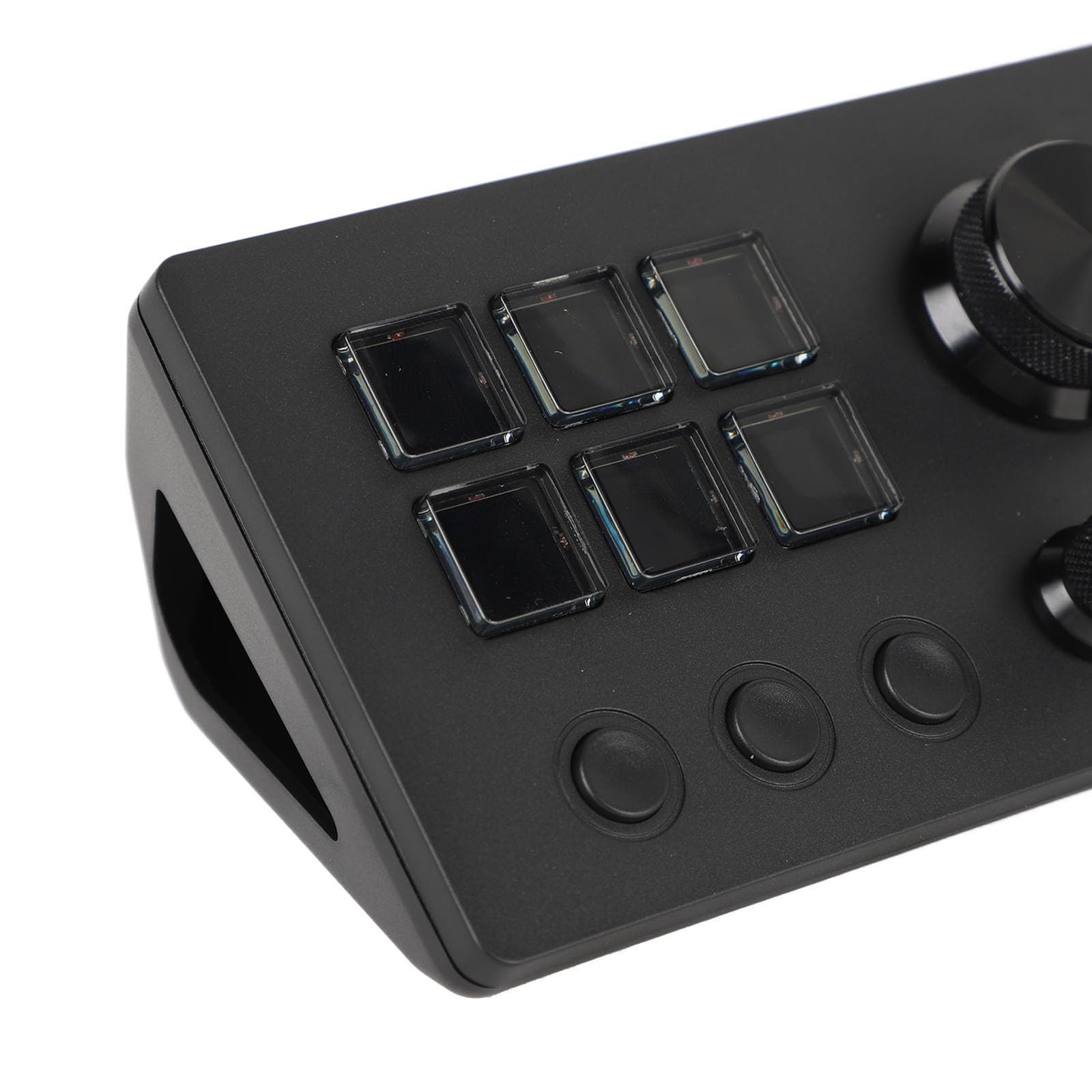 ストリームデッキ ライブストリーミング用ビジュアルキーボード ノブ付き6マクロLCDキーキーボード 写真およびビデオ編集用の なキー 黒 USTAUSTRALIA_COM_AU