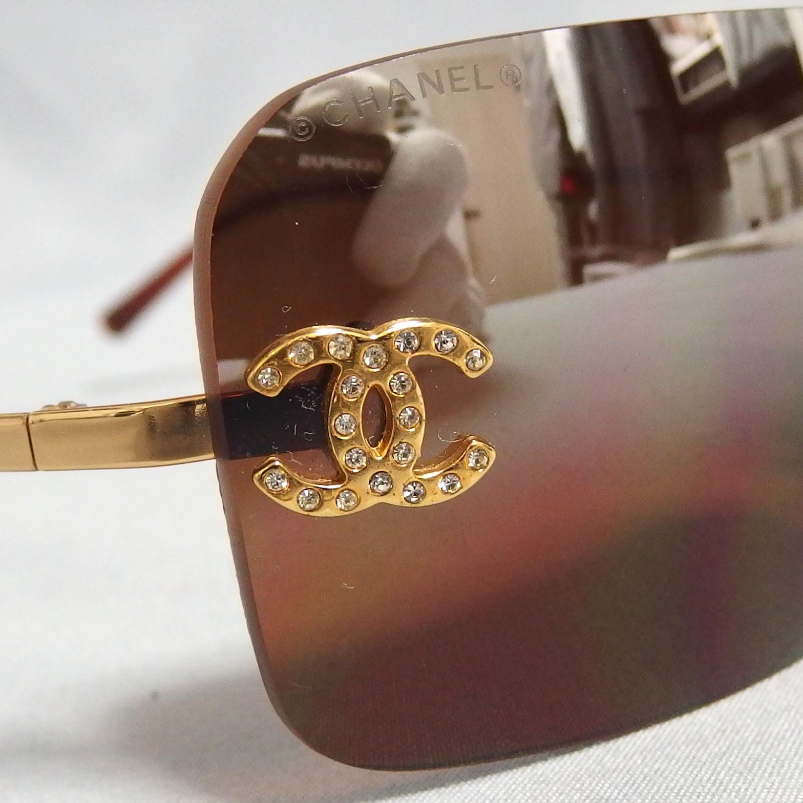 シャネル サングラス 4017-D ラインストーン ココマーク ビンテージ CHANEL□シャネル□サングラス□4017-D□ココマーク□ライン