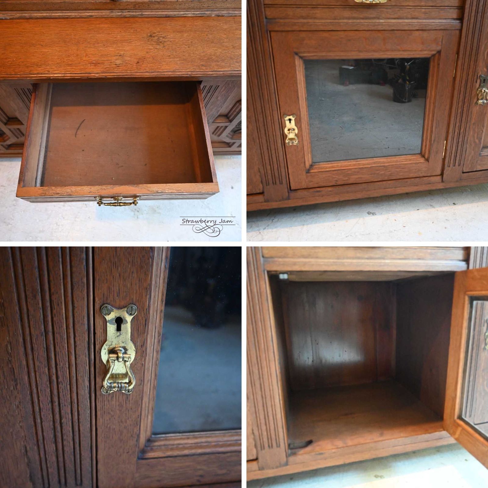 英国アンティーク キッチンキャビネット