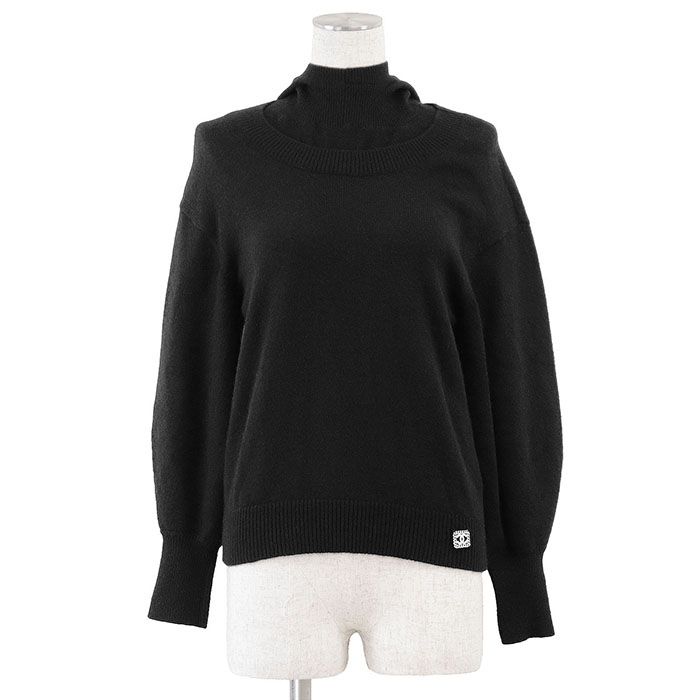 しいこ 　CHANEL シャネル ニット セーター タートルネック シャネル CHANEL セーター 38 99A タートルネック シルク混 ブラック