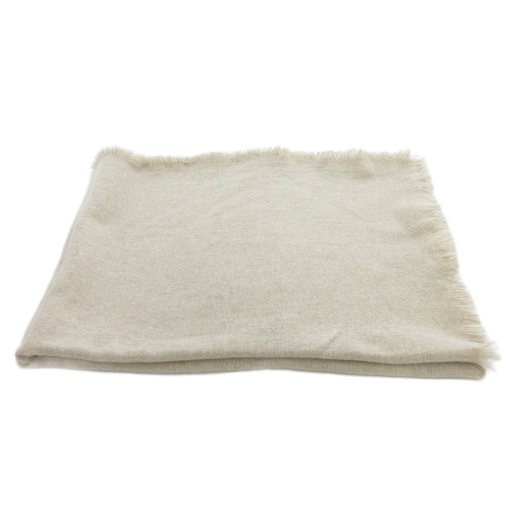 アソースメレ asauce meler ウール ストール ショール マフラー 大判 フリンジ ベージュ UO