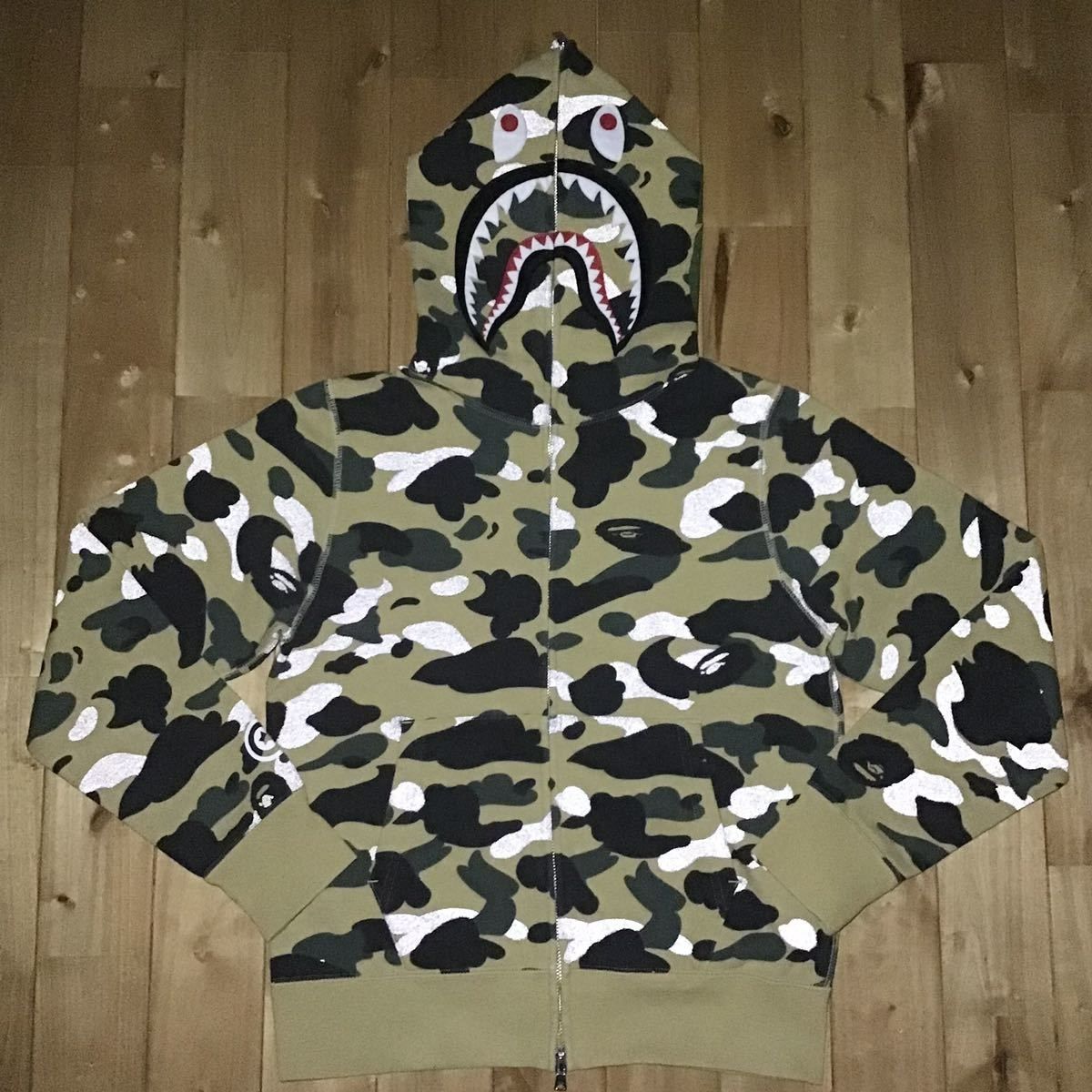 ☆ZOZO限定☆ リフレクターカモ シャーク パーカー Sサイズ BAPE camo