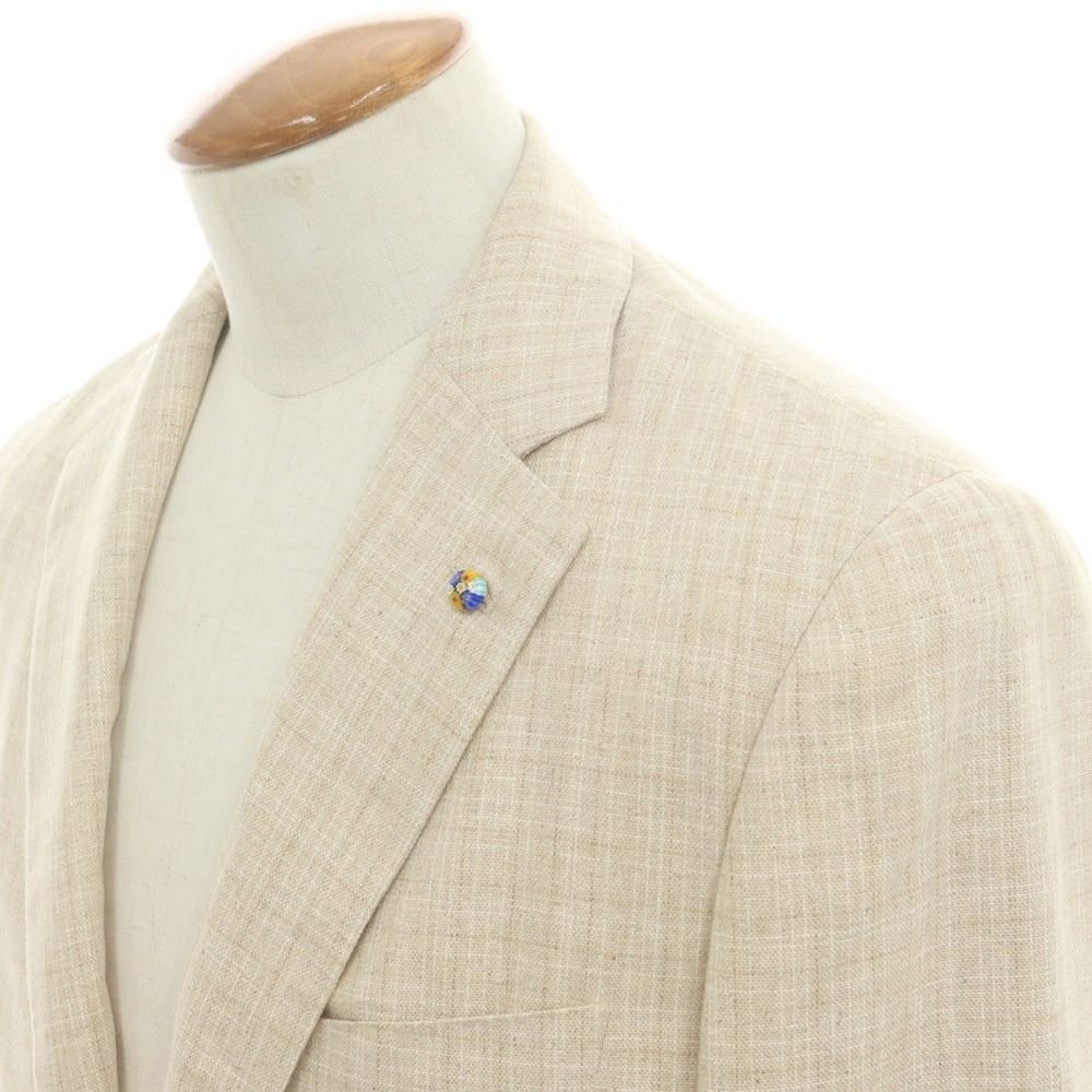 <美品>BELVEST × BEAMS F リネン シルク ジャケット 48 中古】【未使用】ベルベスト Belvest BEAMS F別注 シルク
